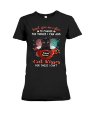 Give Me Coffee - BLACK Cat Premium Fit Ladies Tee tile