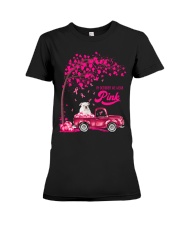 LBN October Pink Truck English Bulldog 3 Premium Fit Ladies Tee tile