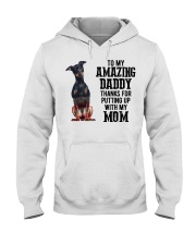 Amazing Daddy - Min Pin Hooded Sweatshirt tile