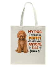 Perfect - RED Labradoodle Tote Bag tile