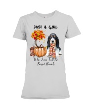 Fall And - Basset Hound Premium Fit Ladies Tee tile