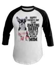 Daddy Chihuahua Baseball Tee tile