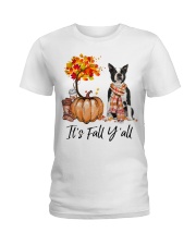 It is Fall - Boston Terrier Ladies T-Shirt tile