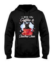 Xmas Coffee - BLACK French Bulldog Hooded Sweatshirt front