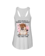 First Time - Shiba Inu 2 Ladies Flowy Tank tile