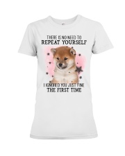 First Time - Shiba Inu 2 Premium Fit Ladies Tee tile