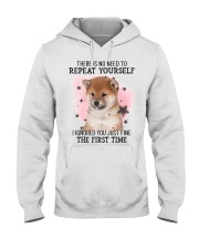 First Time - Shiba Inu 2 Hooded Sweatshirt tile