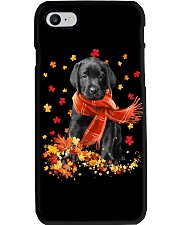 Dog Autumn Leaves Scraf - Labrador Phone Case tile