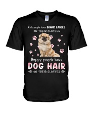 Happy People - Tibetan Spaniel V-Neck T-Shirt tile