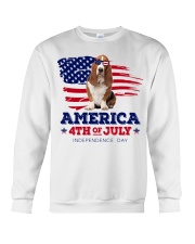 American 4th july - Basset Hound Crewneck Sweatshirt tile
