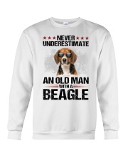 an old man Beagle Crewneck Sweatshirt tile