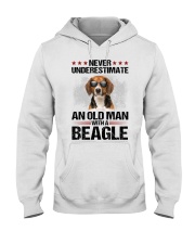 an old man Beagle Hooded Sweatshirt tile