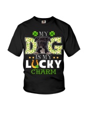 Lucky Charm - BLACK American Staffordshire Terrier Youth T-Shirt tile