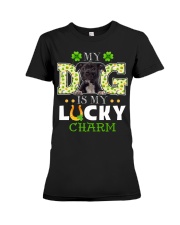 Lucky Charm - BLACK American Staffordshire Terrier Premium Fit Ladies Tee tile