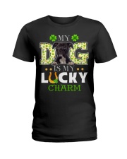 Lucky Charm - BLACK American Staffordshire Terrier Ladies T-Shirt tile