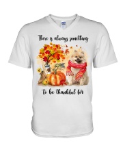 Thankful For - CREAM Keeshond V-Neck T-Shirt tile