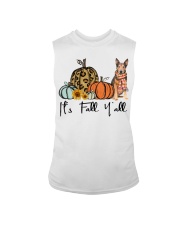 Fall Pumpkin Shepherd Terrier Sleeveless Tee tile
