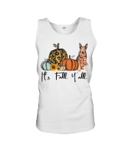 Fall Pumpkin Shepherd Terrier Unisex Tank tile