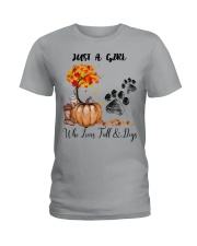 Fall And Dog Ladies T-Shirt tile