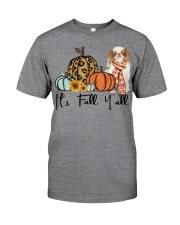Fall Pumpkin Japanese Chin Classic T-Shirt front