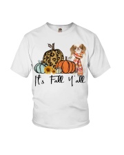 Fall Pumpkin Japanese Chin Youth T-Shirt tile