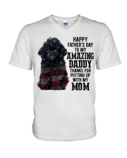 Father Day - Toy Poodle V-Neck T-Shirt tile