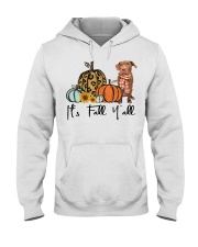 Fall Pumpkin CHOCOLATE Pitbull Hooded Sweatshirt tile