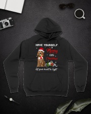 Little Christmas - English Cocker Spaniel 2 Hooded Sweatshirt lifestyle-unisex-hoodie-front-9
