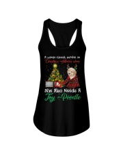 Christmas Alone - CREAM Toy Poodle Ladies Flowy Tank tile