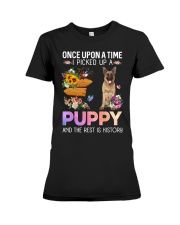 156 Picked Up A Puppy - German Shepherd Dog Premium Fit Ladies Tee tile