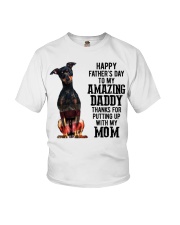 Father Day - Min Pin Youth T-Shirt tile