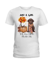 Fall And - CHOCOLATE labs Ladies T-Shirt tile