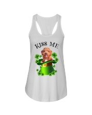 Lucky Kiss - Irish Doodle Ladies Flowy Tank tile