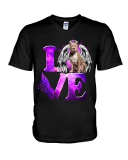 Heaven Love - American Bully V-Neck T-Shirt tile