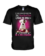 Millionaire - Parson Russell Terrier V-Neck T-Shirt tile