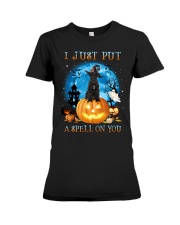 Spell - BLACK Miniature Schnauzer Premium Fit Ladies Tee tile