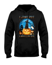 Spell - BLACK Miniature Schnauzer Hooded Sweatshirt tile