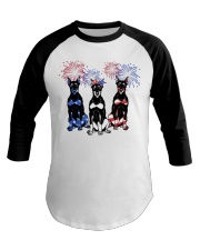 American Doberman Baseball Tee tile