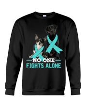 Fight Teal Ribbon - black Lab and Corgi Crewneck Sweatshirt tile