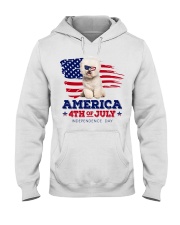 American 4th july - Bichon Frise Hooded Sweatshirt tile