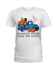 Blue Car - BLACK Cane Corso Ladies T-Shirt tile