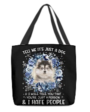 Hate People - Pomsky All-Over Tote tile