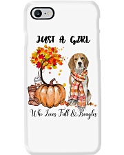 Girl Love Fall And - Beagle Phone Case tile