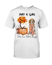Girl Love Fall And - Beagle Classic T-Shirt tile