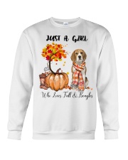 Girl Love Fall And - Beagle Crewneck Sweatshirt tile