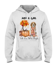 Girl Love Fall And - Beagle Hooded Sweatshirt tile
