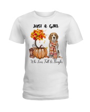 Girl Love Fall And - Beagle Ladies T-Shirt tile