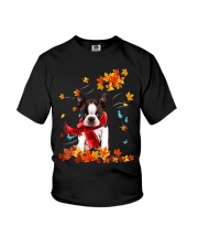 Flying Scarf - BRINDLE Boston Terrier Youth T-Shirt tile