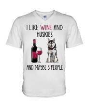 Three People - husky V-Neck T-Shirt tile
