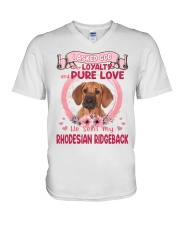 Loyalty - Rhodesian Ridgeback V-Neck T-Shirt tile